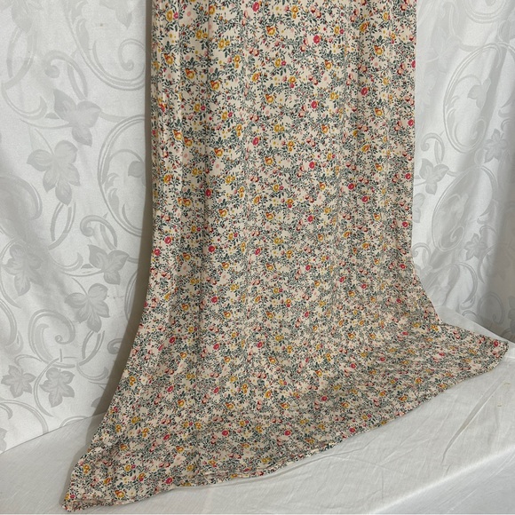 NWT ZARA Vintage Cream Floral Motif Short Sleeved Summer Midi Bodycon Dress - Picture 6 of 10